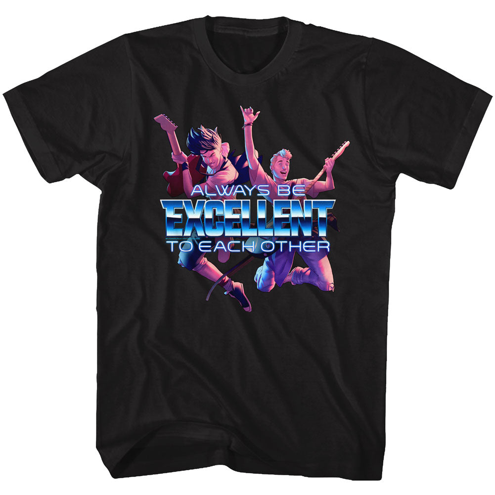 Bill Ted S S Always Excellent Solid Black T-Shirts, Hoodie, Sweatshirt