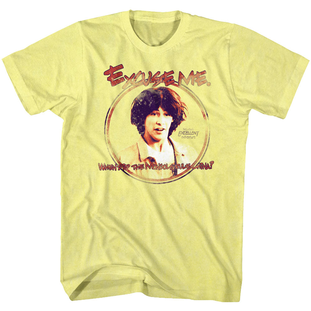 Bill Ted S S Excuse Me Heather Yellow Heather T-Shirts, Hoodie, Sweatshirt