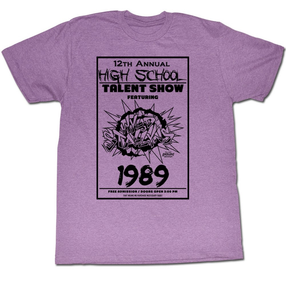 Bill And Ted Mens S/S T-Shirt - The Talent Show - Heather Neon Purple Heather Hoodie, Sweatshirt | CiraTrend.com