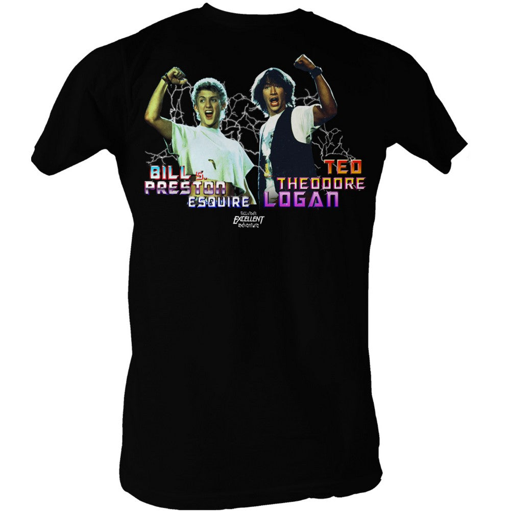 Bill And Ted Mens S/S T-Shirt - Light Show - Solid Black Hoodie, Sweatshirt | CiraTrend.com