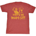Bill And Ted Mens S/S T-Shirt - Party On Fade - Heather Red Heather Hoodie, Sweatshirt | CiraTrend.com
