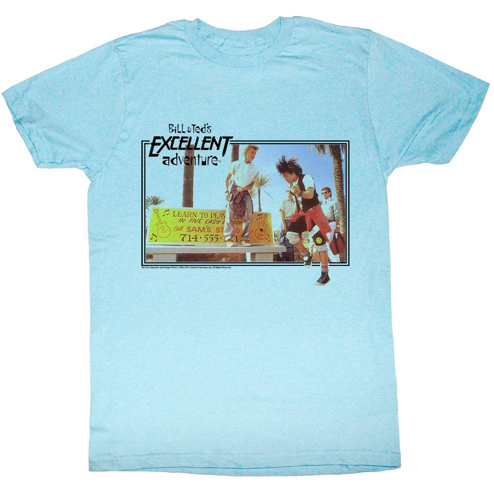 Bill And Ted Mens S/S T-Shirt - Rock Sesh - Heather Light Blue Heather Hoodie, Sweatshirt | CiraTrend.com