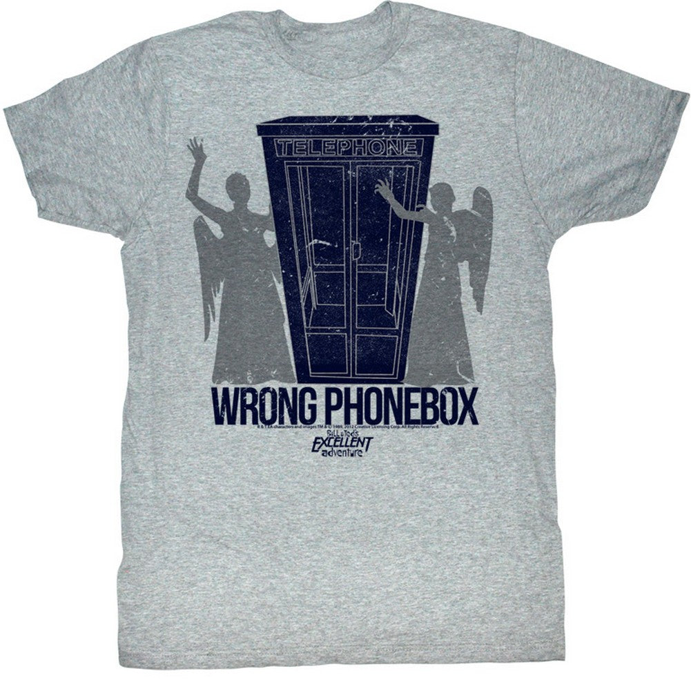 Bill And Ted Mens S/S T-Shirt - Wrong Phonebox - Heather Gray Heather Hoodie, Sweatshirt | CiraTrend.com