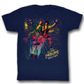 Bill And Ted Mens S/S T-Shirt - Space - Solid Navy Hoodie, Sweatshirt | CiraTrend.com
