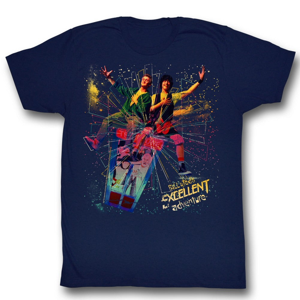Bill And Ted Mens S/S T-Shirt - Space - Solid Navy Hoodie, Sweatshirt | CiraTrend.com