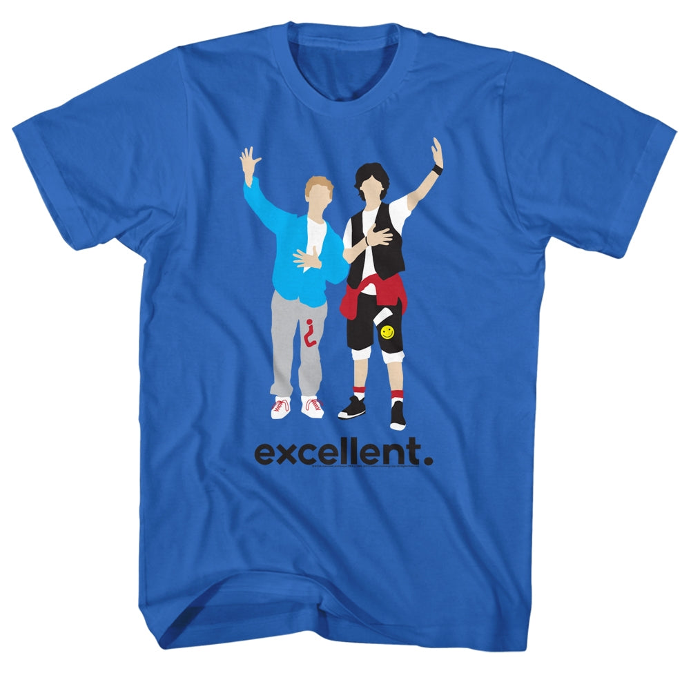 Bill And Ted Mens S/S T-Shirt - Minimal - Solid Royal Hoodie, Sweatshirt | CiraTrend.com