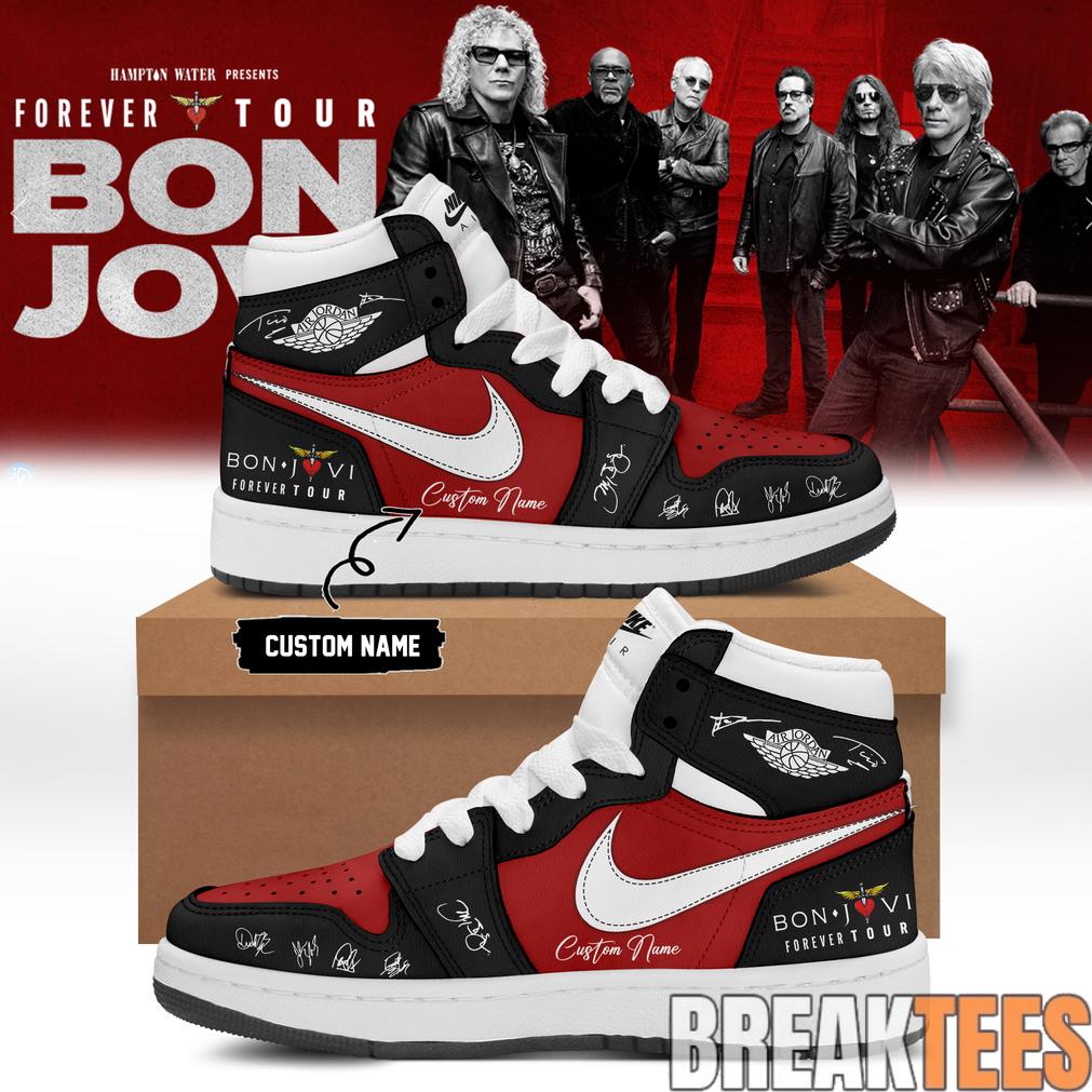 BON JOVI “Forever Tour” Signature White Limited Edition AJ1 Shoes