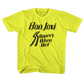 Bon Jovi Toddler S/S T-Shirt - Slippery When - Solid Yellow Hoodie, Sweatshirt | CiraTrend.com