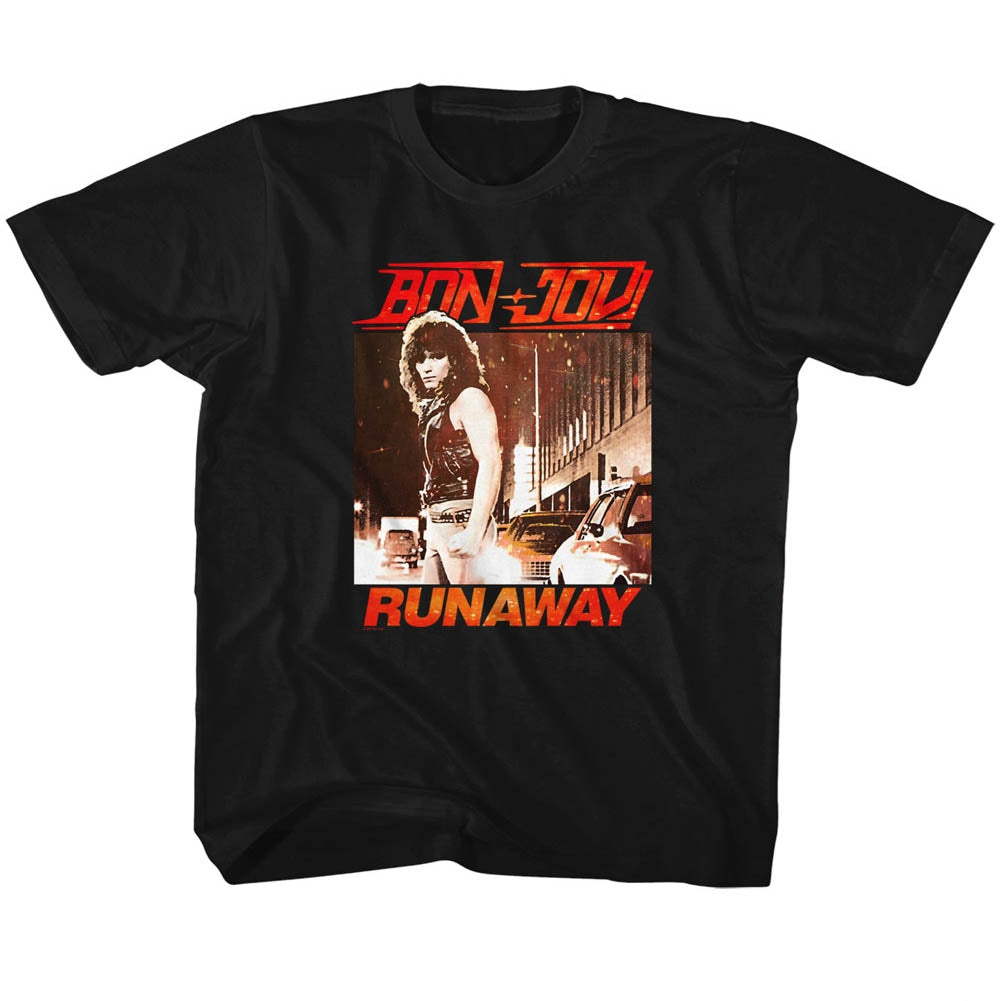 Bon Jovi Toddler S/S T-Shirt - Runaway - Solid Black Hoodie, Sweatshirt | CiraTrend.com