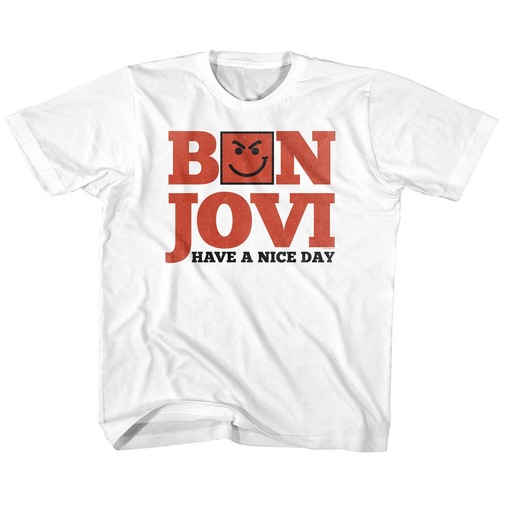 Bon Jovi Toddler S/S T-Shirt - Have A Nice Day - Solid White Hoodie, Sweatshirt | CiraTrend.com
