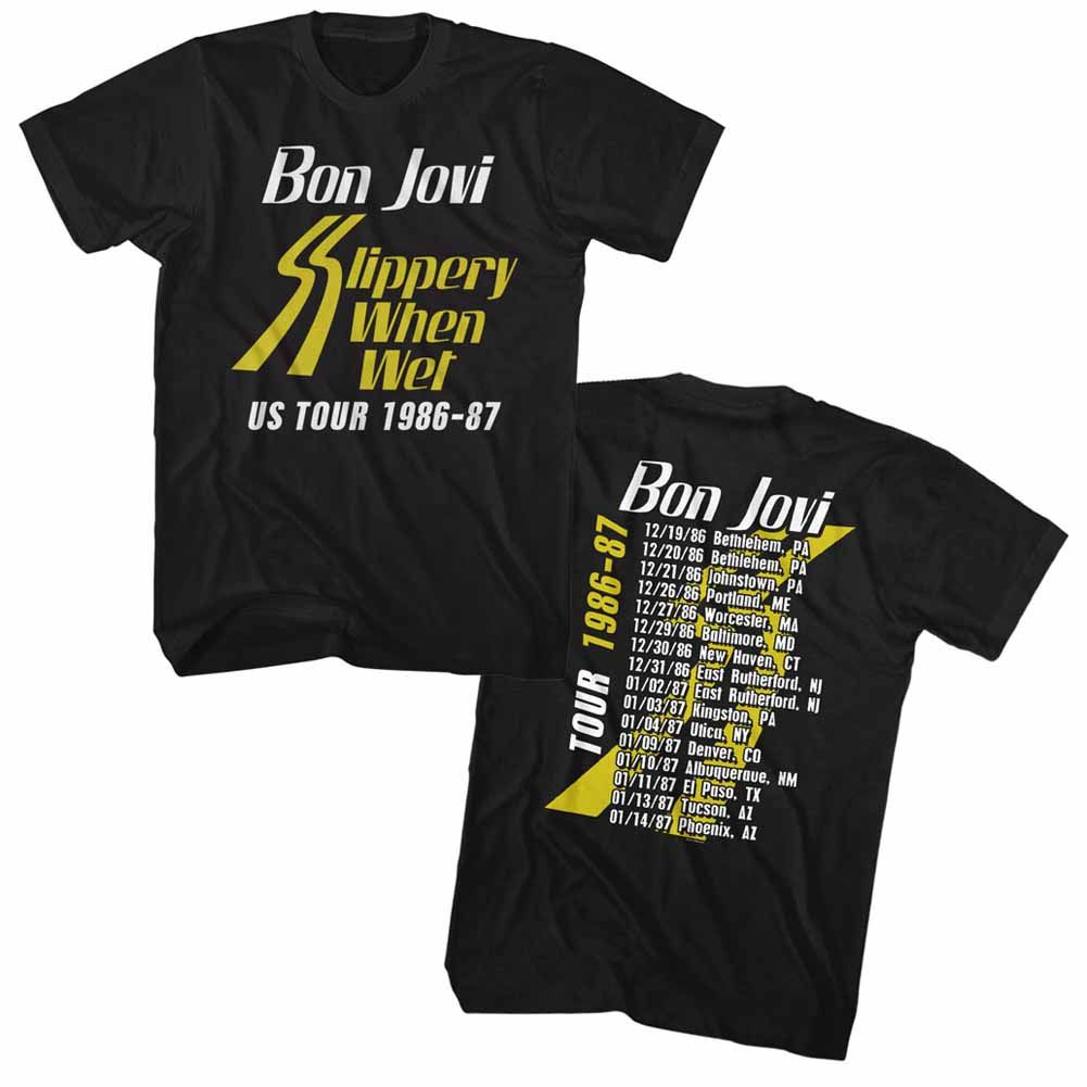 Bon Jovi Slippery When Wet Tour 1986-87 T-Shirt Hoodie, Sweatshirt | CiraTrend.com