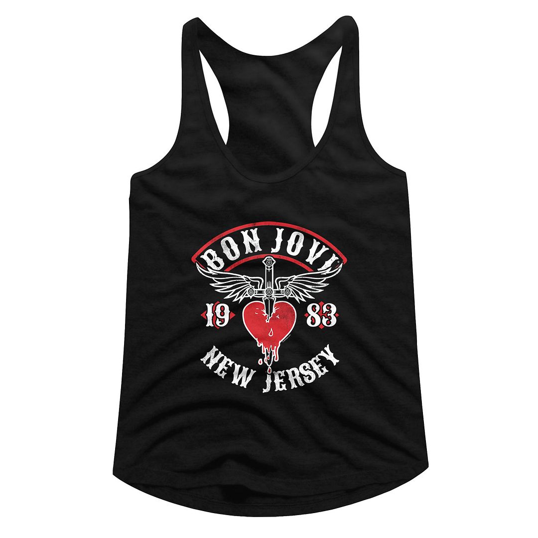 Bon Jovi NJ38 Official Ladies Racerback Shirt Hoodie, Sweatshirt | CiraTrend.com