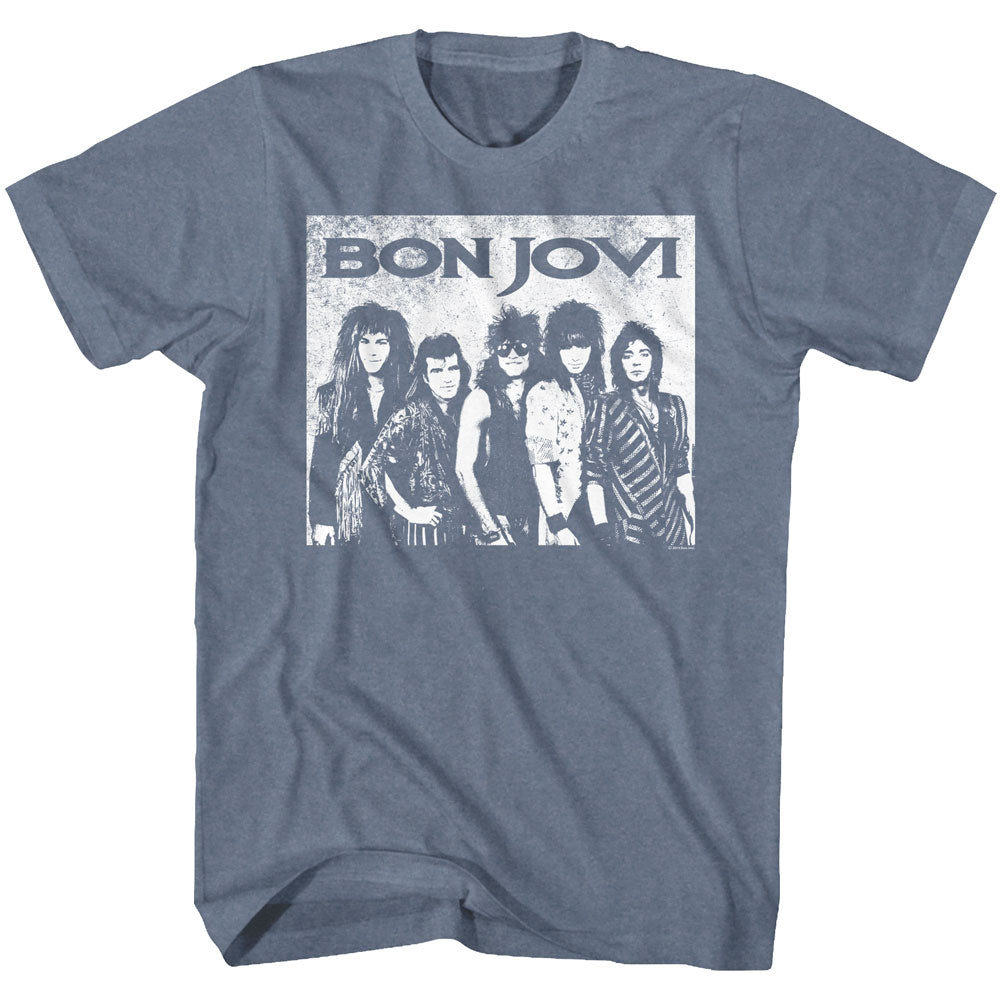 Bon Jovi Mens S/S T-Shirt - Bigbonjovi - Heather Indigo Heather Hoodie, Sweatshirt | CiraTrend.com