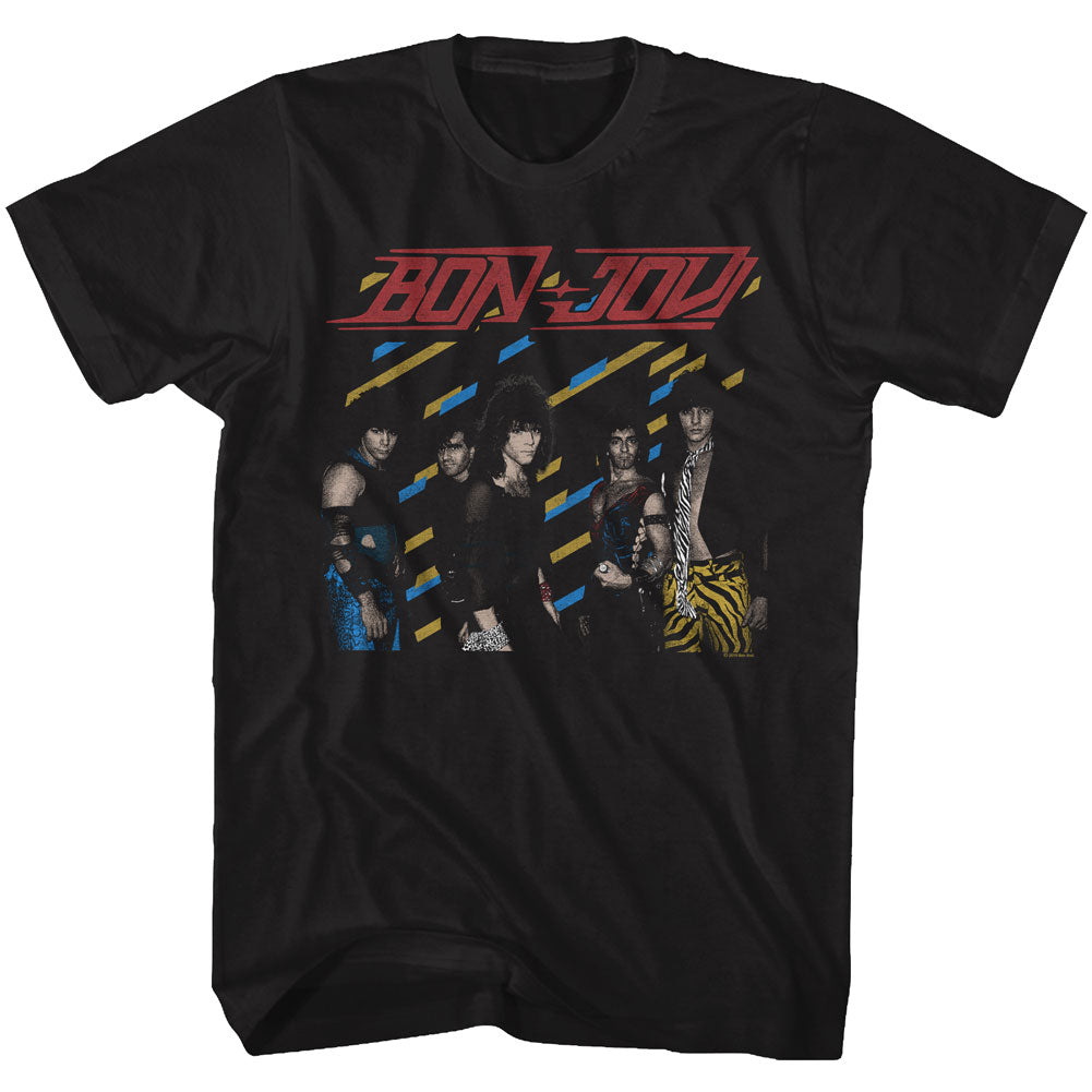 Bon Jovi Mens S/S T-Shirt - Eighties - Solid Black Hoodie, Sweatshirt | CiraTrend.com