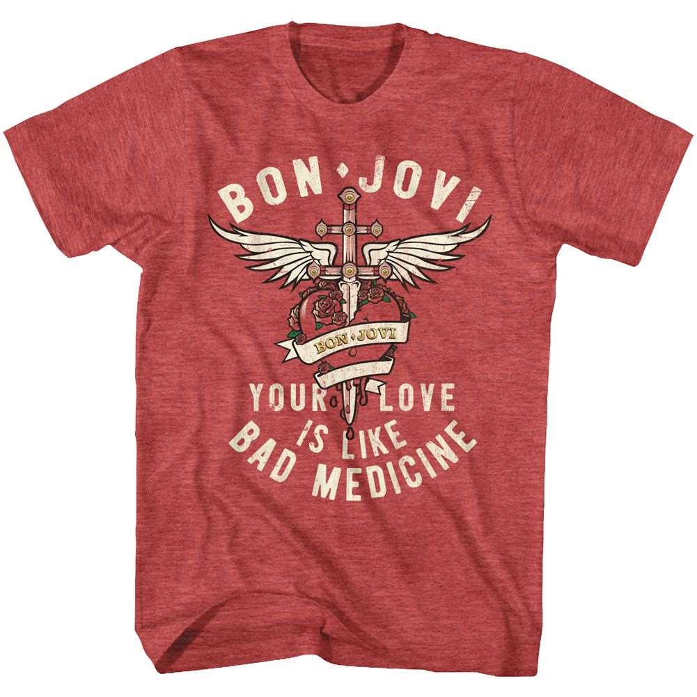 Bon Jovi Bad Medicine Official Heather T-Shirt Style001 Hoodie, Sweatshirt | CiraTrend.com
