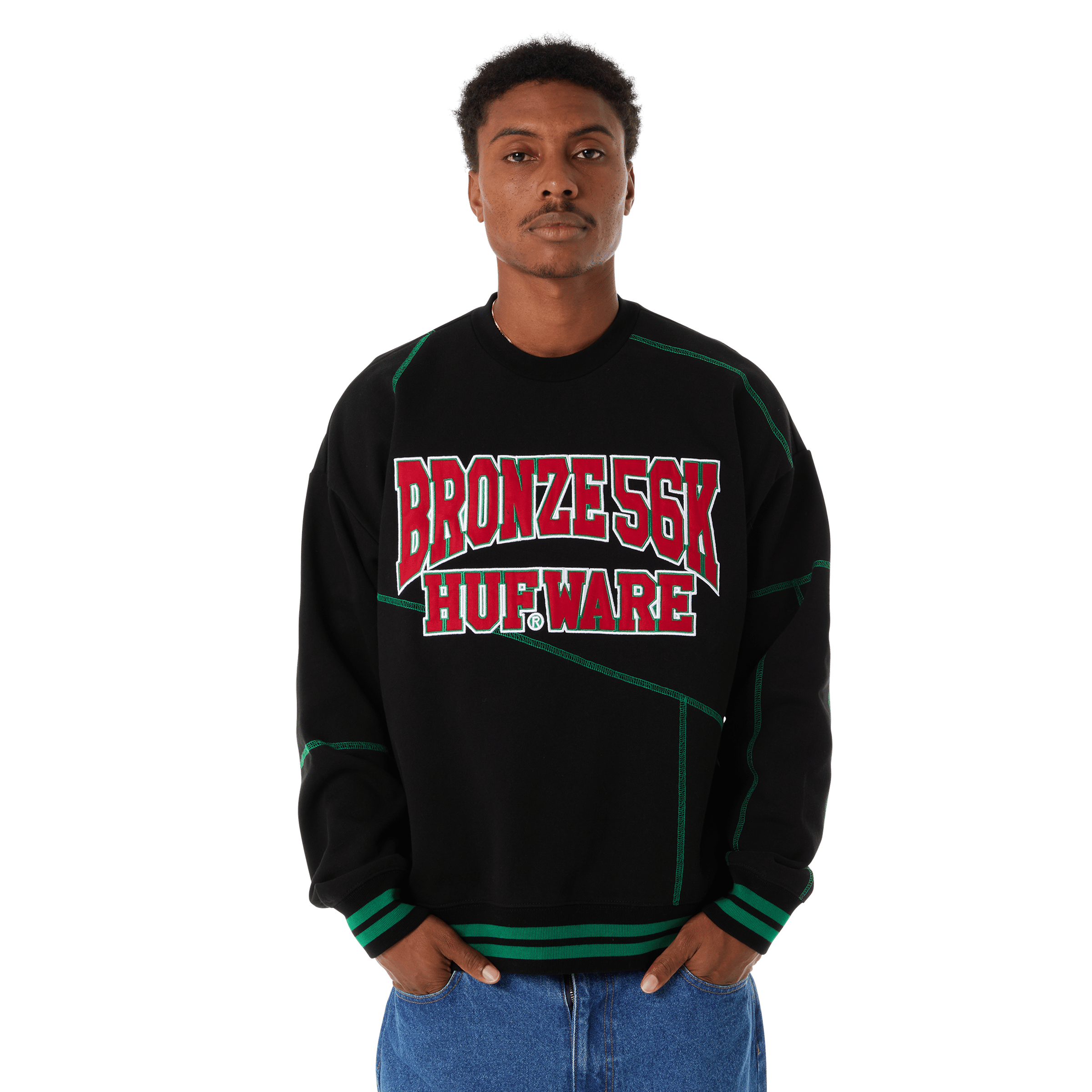 HUF x Bronze56K Hufware Crewneck Sweatshirt T-Shirts, Hoodie | CiraTrend.com (Image 5)