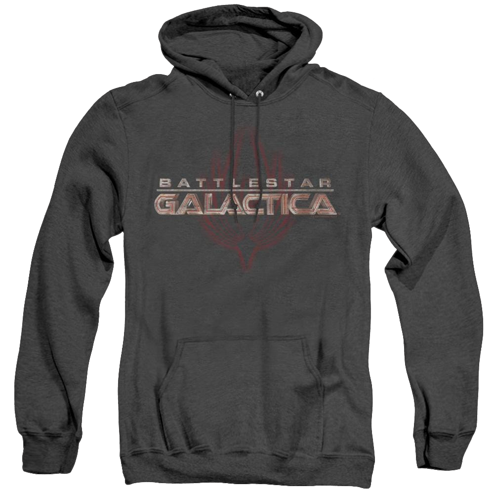 Battlestar Galactica (2004) Logo With Phoenix - Heather Pullover Hoodie T-Shirts, Sweatshirt | CiraTrend.com