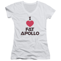 Battlestar Galactica I Heart Fat Apollo - Juniors V-Neck T-Shirt Hoodie, Sweatshirt | CiraTrend.com