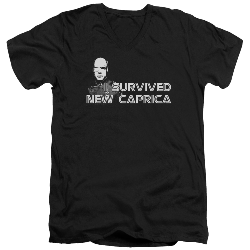 Battlestar Galactica I Survived New Caprica - Men's V-Neck T-Shirt Hoodie, Sweatshirt | CiraTrend.com