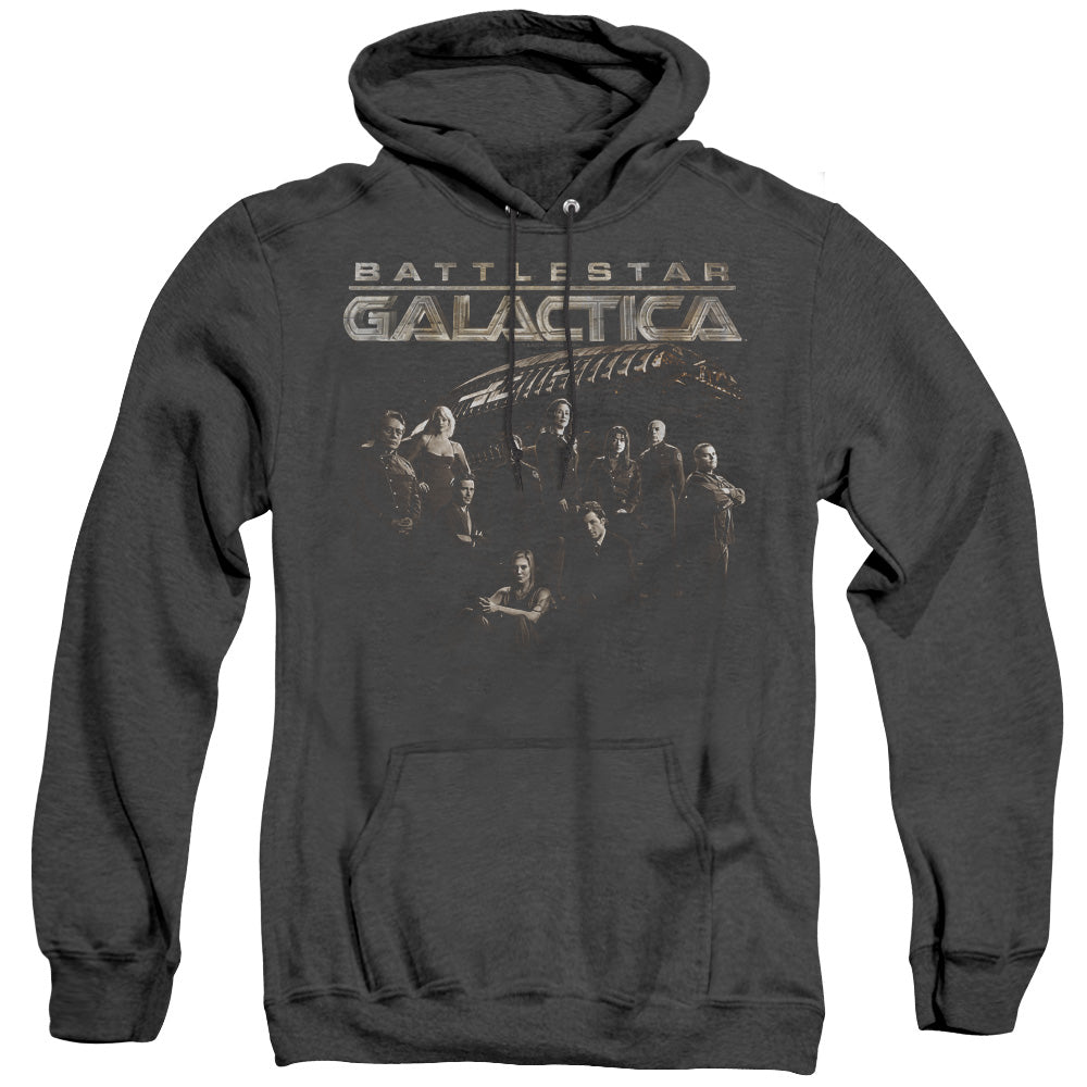 Batlestar GalACtica Batle Cast Heather Mens Hoodie Black T-Shirts, Sweatshirt | CiraTrend.com