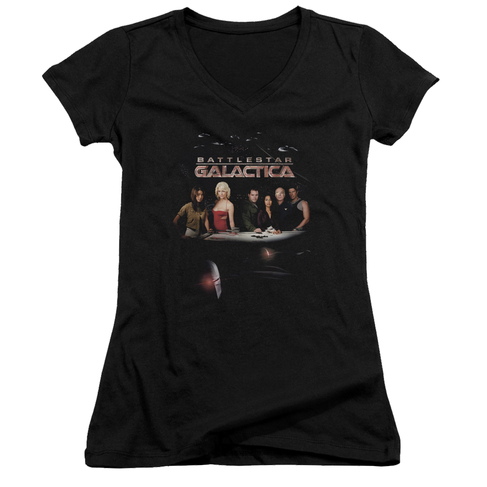 Battlestar Galactica Destiny - Juniors V-Neck T-Shirt Hoodie, Sweatshirt | CiraTrend.com