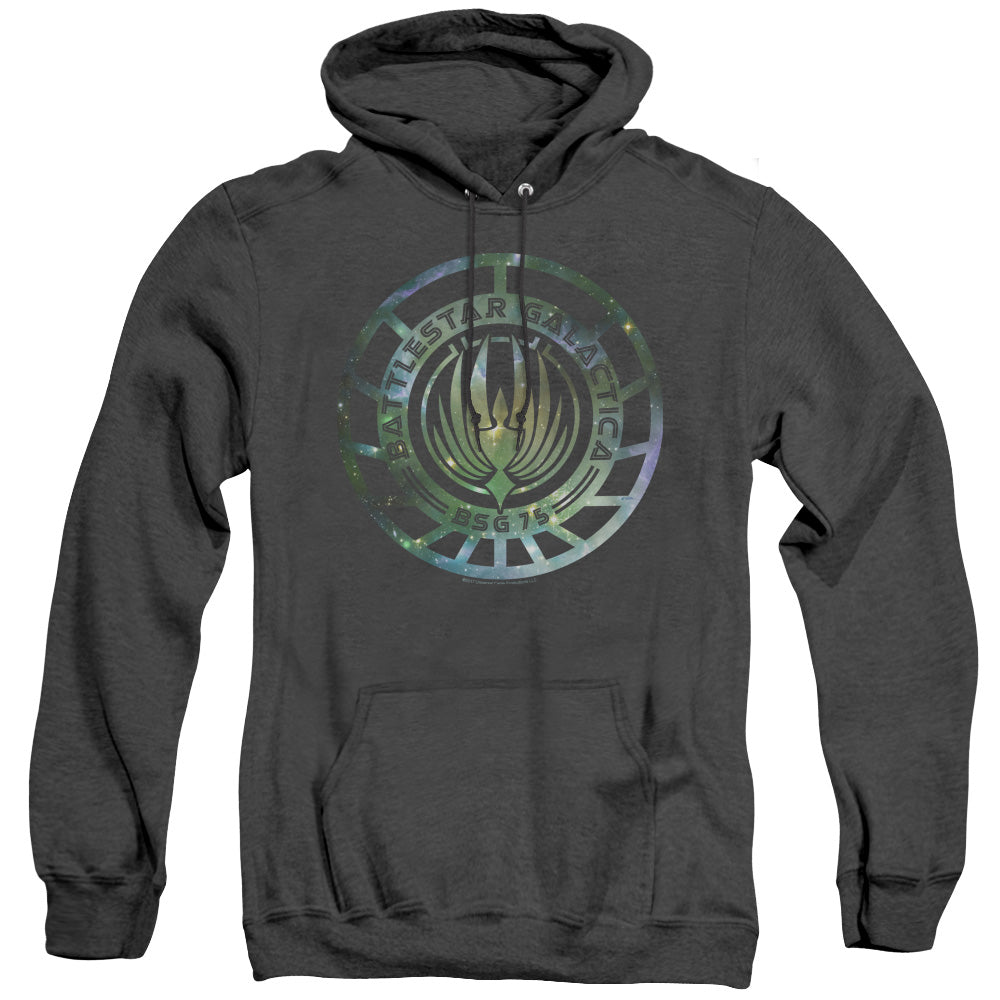 Batlestar GalACtica (New) Galaxy Emblem Heather Mens Hoodie Black T-Shirts, Sweatshirt | CiraTrend.com
