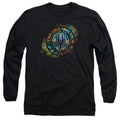 Batlestar GalACtica (New) Emblem Knock Out Mens Long Sleeve Shirt Black Hoodie, Sweatshirt | CiraTrend.com