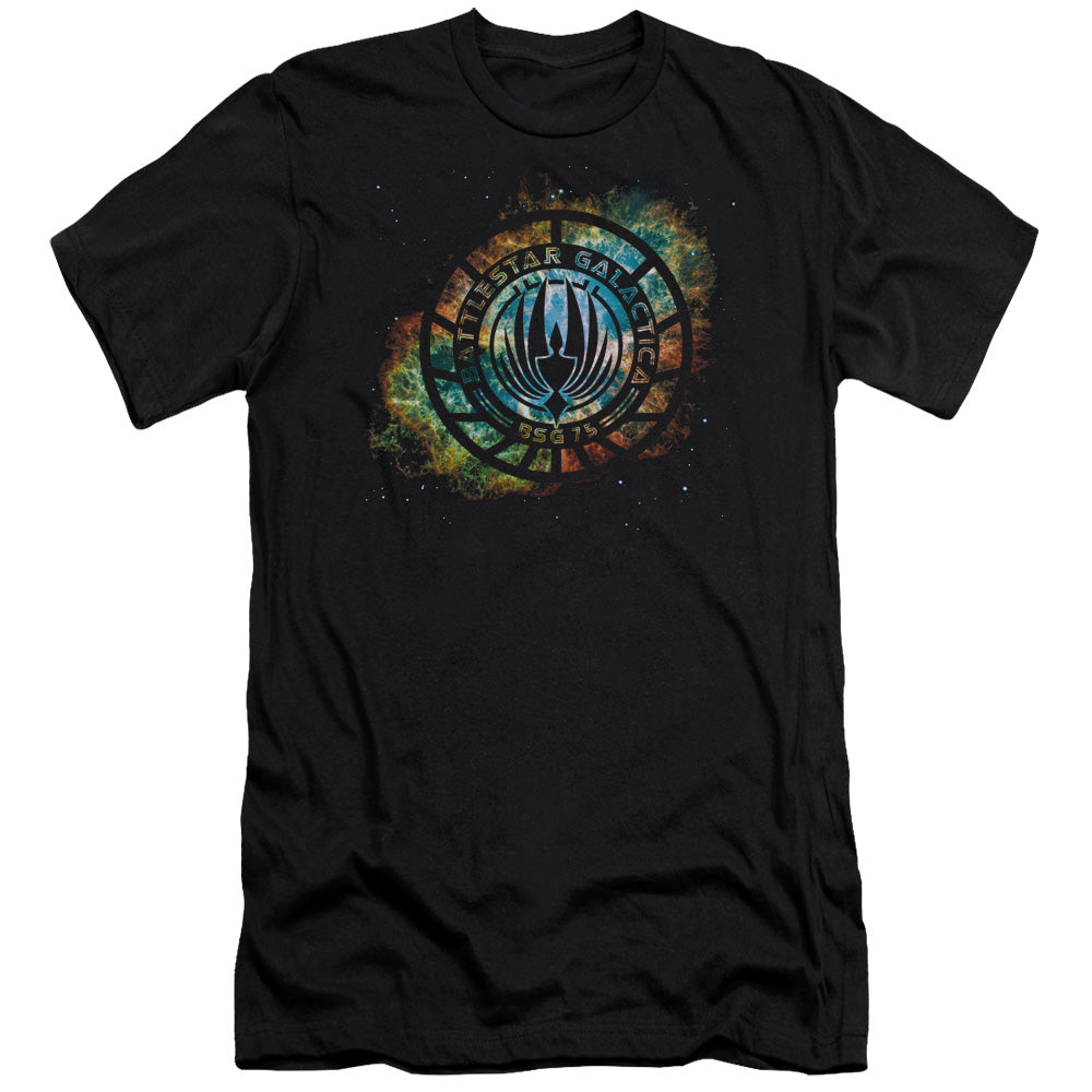 Batlestar GalACtica (New) Emblem Knock Out Slim Fit Mens T Shirt Black Hoodie, Sweatshirt | CiraTrend.com