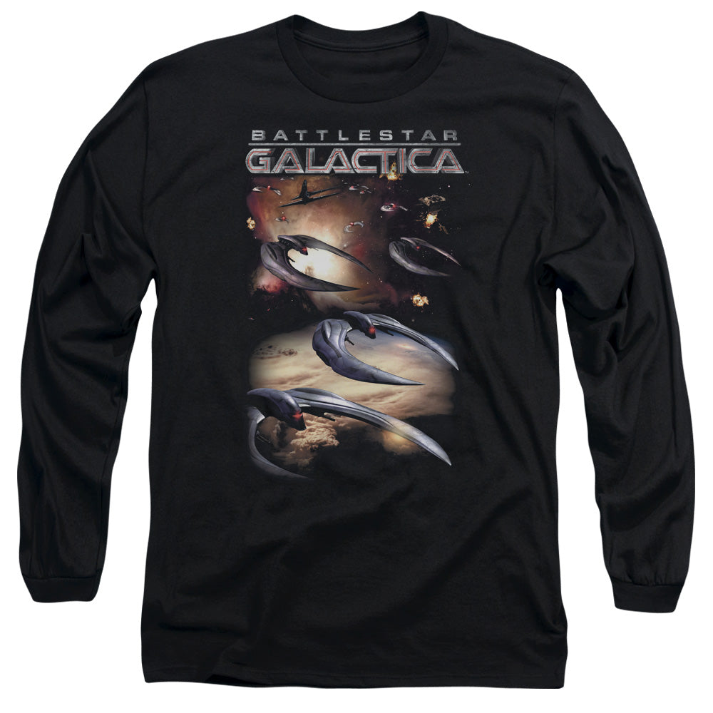 Batlestar GalACtica (New) When Cylons AtACk Mens Long Sleeve Shirt Black Hoodie, Sweatshirt | CiraTrend.com