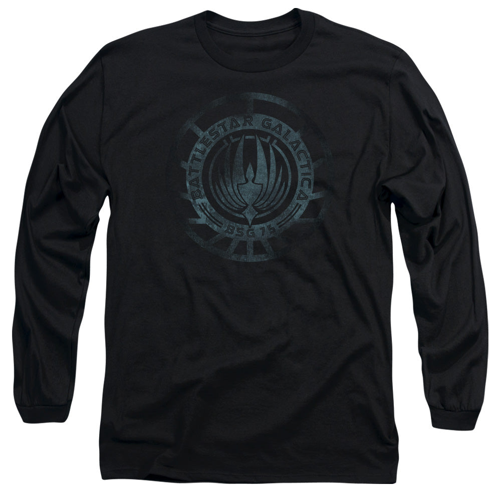 Batlestar GalACtica (New) Faded Emblem Mens Long Sleeve Shirt Black Hoodie, Sweatshirt | CiraTrend.com