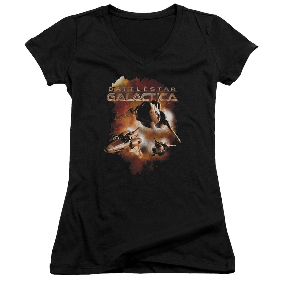 Battlestar Galactica Vipers Stretch - Juniors V-Neck T-Shirt Hoodie, Sweatshirt | CiraTrend.com