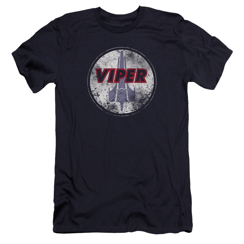 Battlestar Galactica War Torn Viper Logo - Men's Premium Slim Fit T-Shirt Hoodie, Sweatshirt | CiraTrend.com