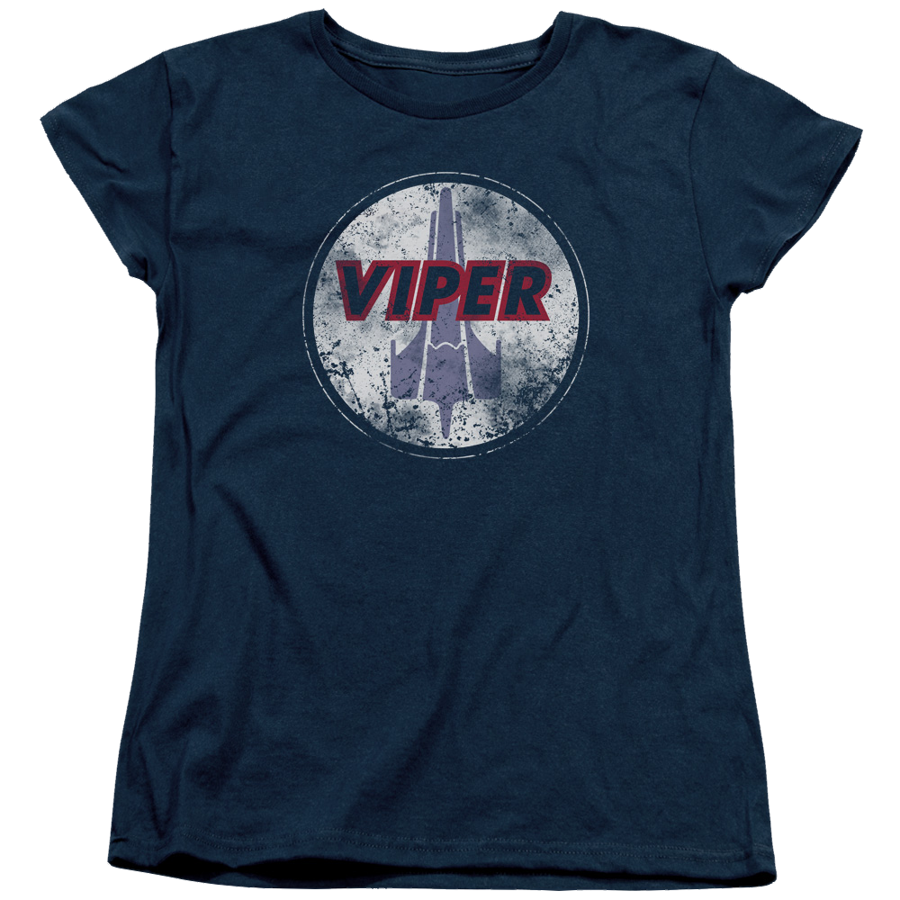 Battlestar Galactica War Torn Viper Logo - Women's T-Shirt Hoodie, Sweatshirt | CiraTrend.com