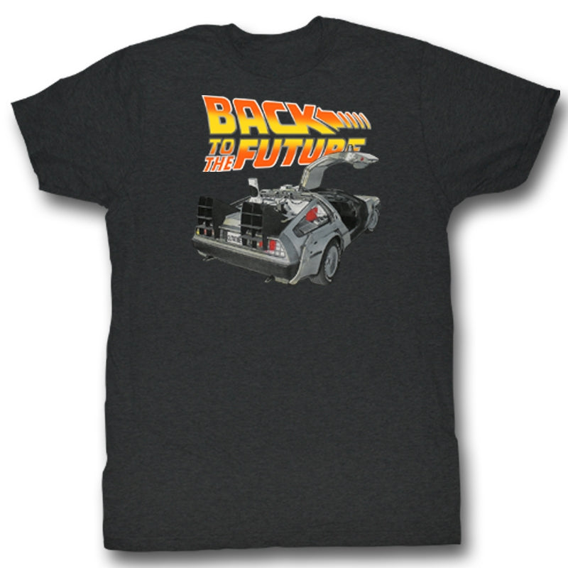 Back To The Future Mens S/S T-Shirt - Btf Car - Heather Black Heather Hoodie, Sweatshirt | CiraTrend.com