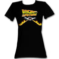Back To The Future Girls Juniors S/S T-Shirt - Btf Car - Solid Black Hoodie, Sweatshirt | CiraTrend.com