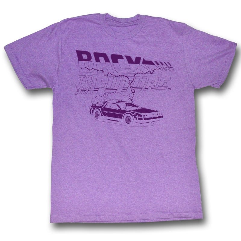 Back To The Future Mens S/S T-Shirt - Future Purple - Heather Neon Purple Heather Hoodie, Sweatshirt | CiraTrend.com