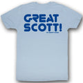 Back To The Future Mens S/S T-Shirt - Greatness - Solid Light Blue Hoodie, Sweatshirt | CiraTrend.com