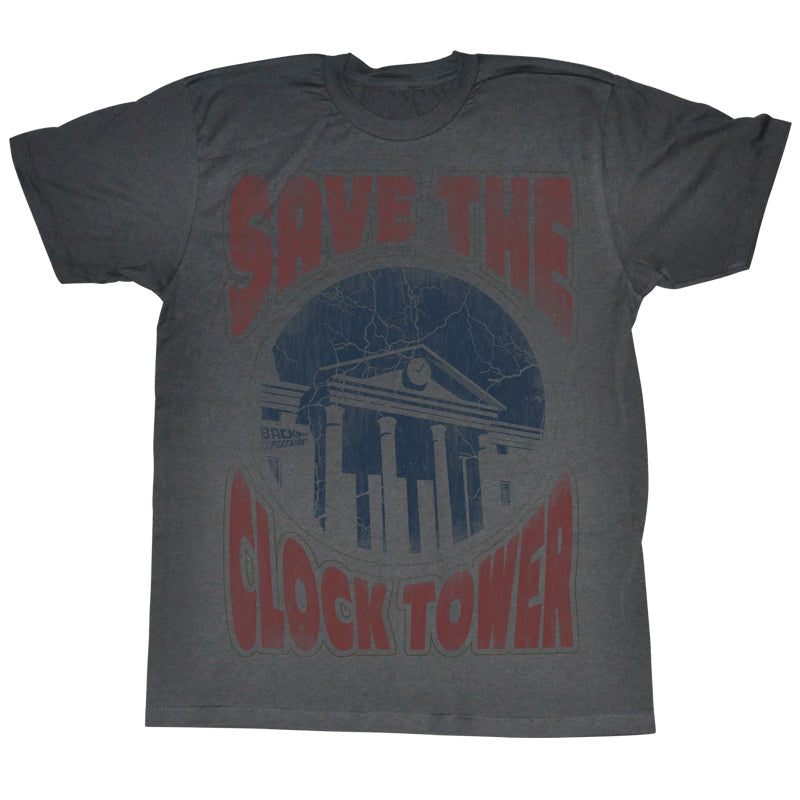 Back To The Future Mens S/S T-Shirt - Saves The Day - Heather Graphite Heather Hoodie, Sweatshirt | CiraTrend.com