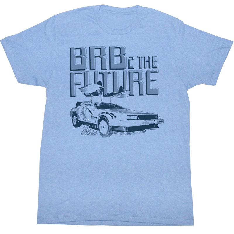 Back To The Future Mens S/S T-Shirt - Brb2 - Heather Light Blue Heather Hoodie, Sweatshirt | CiraTrend.com