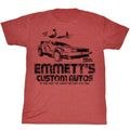 Back To The Future Mens S/S T-Shirt - Emmett'S - Heather Red Heather Hoodie, Sweatshirt | CiraTrend.com