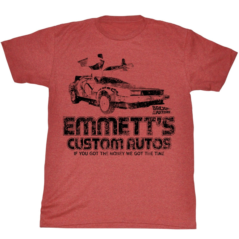 Back To The Future Mens S/S T-Shirt - Emmett'S - Heather Red Heather Hoodie, Sweatshirt | CiraTrend.com