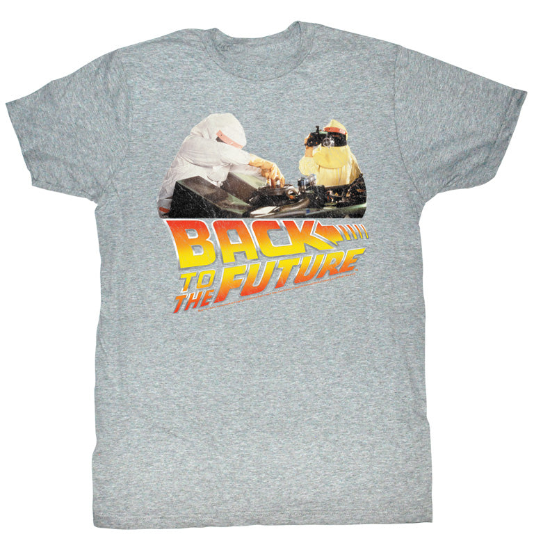 Back To The Future Mens S/S T-Shirt - Working - Heather Gray Heather Hoodie, Sweatshirt | CiraTrend.com