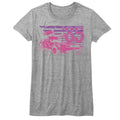Back To The Future Girls Juniors S/S T-Shirt - Car - Heather Gray Heather Hoodie, Sweatshirt | CiraTrend.com