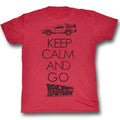 Back To The Future Mens S/S T-Shirt - Keep Calm - Heather Cherry Heather Hoodie, Sweatshirt | CiraTrend.com