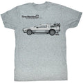 Back To The Future Mens S/S T-Shirt - Delorean - Heather Gray Heather Hoodie, Sweatshirt | CiraTrend.com