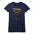 Back To The Future Girls Juniors S/S T-Shirt - Very Elaborate - Solid Navy Hoodie, Sweatshirt | CiraTrend.com
