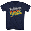 Back To The Future Mens S/S T-Shirt - 8Bit To The Future - Solid Navy Hoodie, Sweatshirt | CiraTrend.com