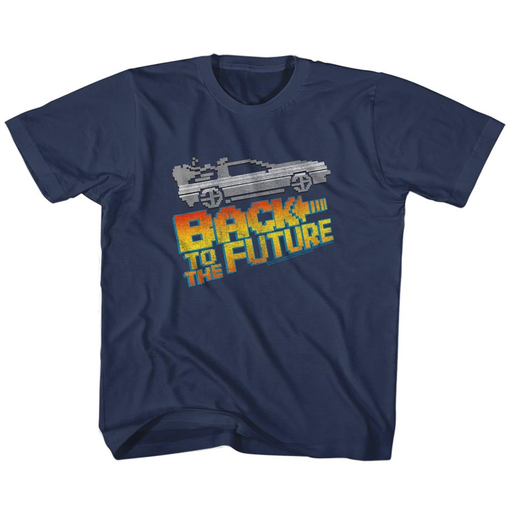 Back To The Future Toddler S/S T-Shirt - 8Bit To The Future - Solid Navy Hoodie, Sweatshirt | CiraTrend.com
