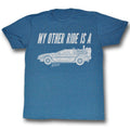 Back To The Future Mens S/S T-Shirt - My Other Ride - Heather Pacific Blue Heather Hoodie, Sweatshirt | CiraTrend.com