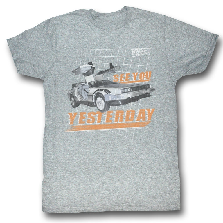 Back To The Future Mens S/S T-Shirt - See You - Heather Gray Heather Hoodie, Sweatshirt | CiraTrend.com